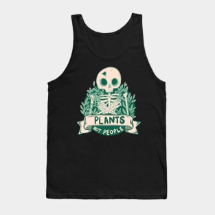 Plants not people skeleton Tank Top